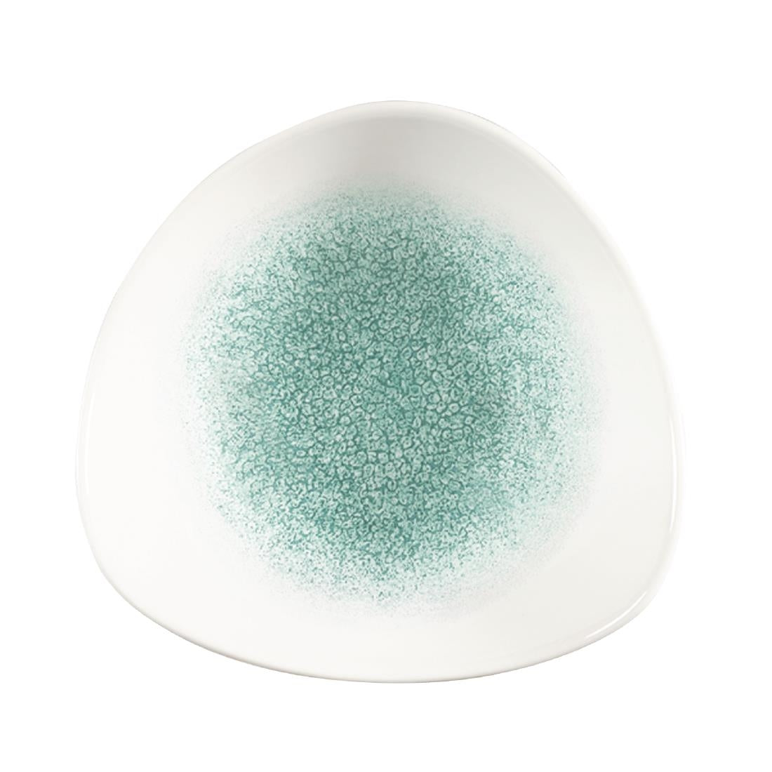 FC139 Churchill Studio Prints Raku Triangle Bowls Jade Green 185mm 370ml (Pack of 12) JD Catering Equipment Solutions Ltd
