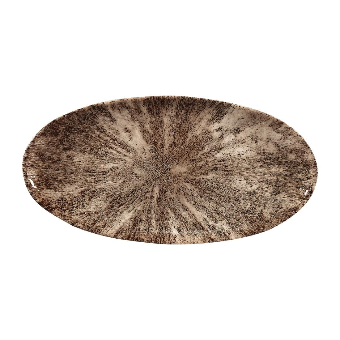 FC145 Churchill Studio Prints Stone Chefs Plates Zircon Brown 347 x 173mm (Pack of 6) JD Catering Equipment Solutions Ltd