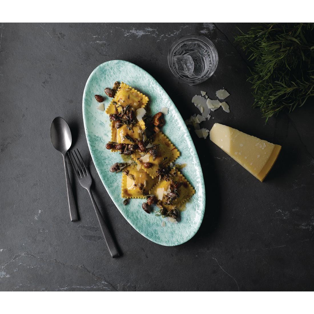 FC147 Churchill Studio Prints Stone Chefs Plates Aquamarine 347 x 173mm (Pack of 6) - JD Catering Equipment Solutions Ltd