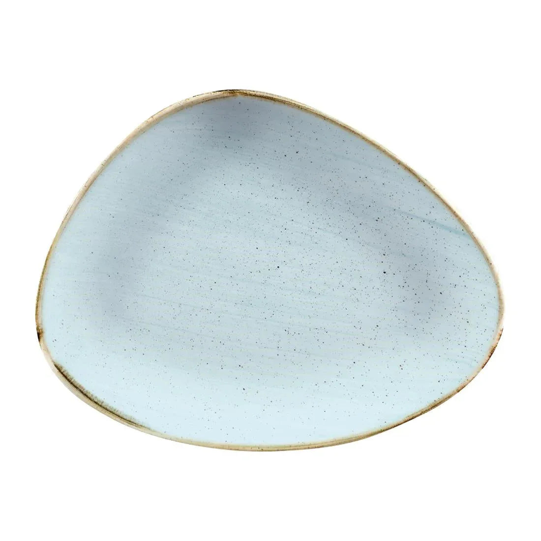 FC158 Churchill Stonecast Triangular Chefs Plates Duck Egg 265 x 205mm (Pack of 12) - JD Catering Equipment Solutions Ltd