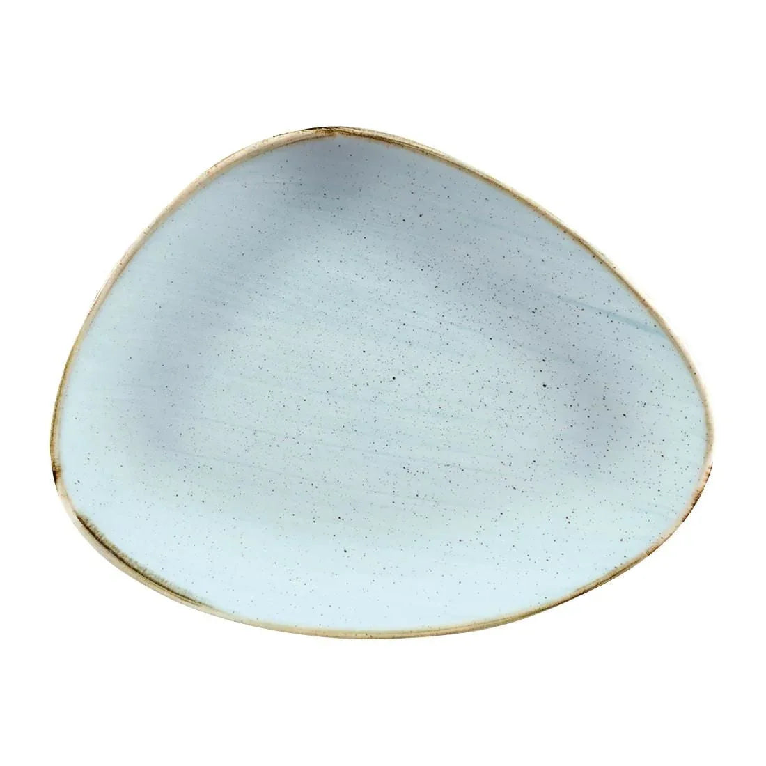 FC158 Churchill Stonecast Triangular Chefs Plates Duck Egg 265 x 205mm (Pack of 12) - JD Catering Equipment Solutions Ltd