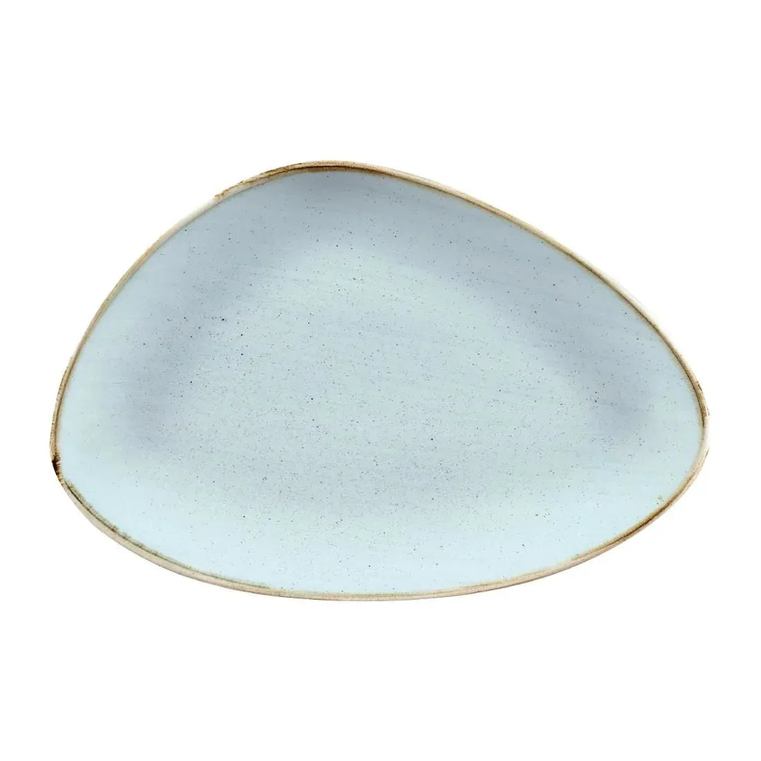 FC159 Churchill Stonecast Triangular Chefs Plates Duck Egg 304 x 205mm (Pack of 6) - JD Catering Equipment Solutions Ltd