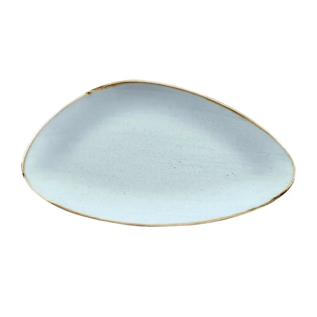 FC160 Churchill Stonecast Triangular Chefs Plates Duck Egg 355 x 188mm (Pack of 6) - JD Catering Equipment Solutions Ltd