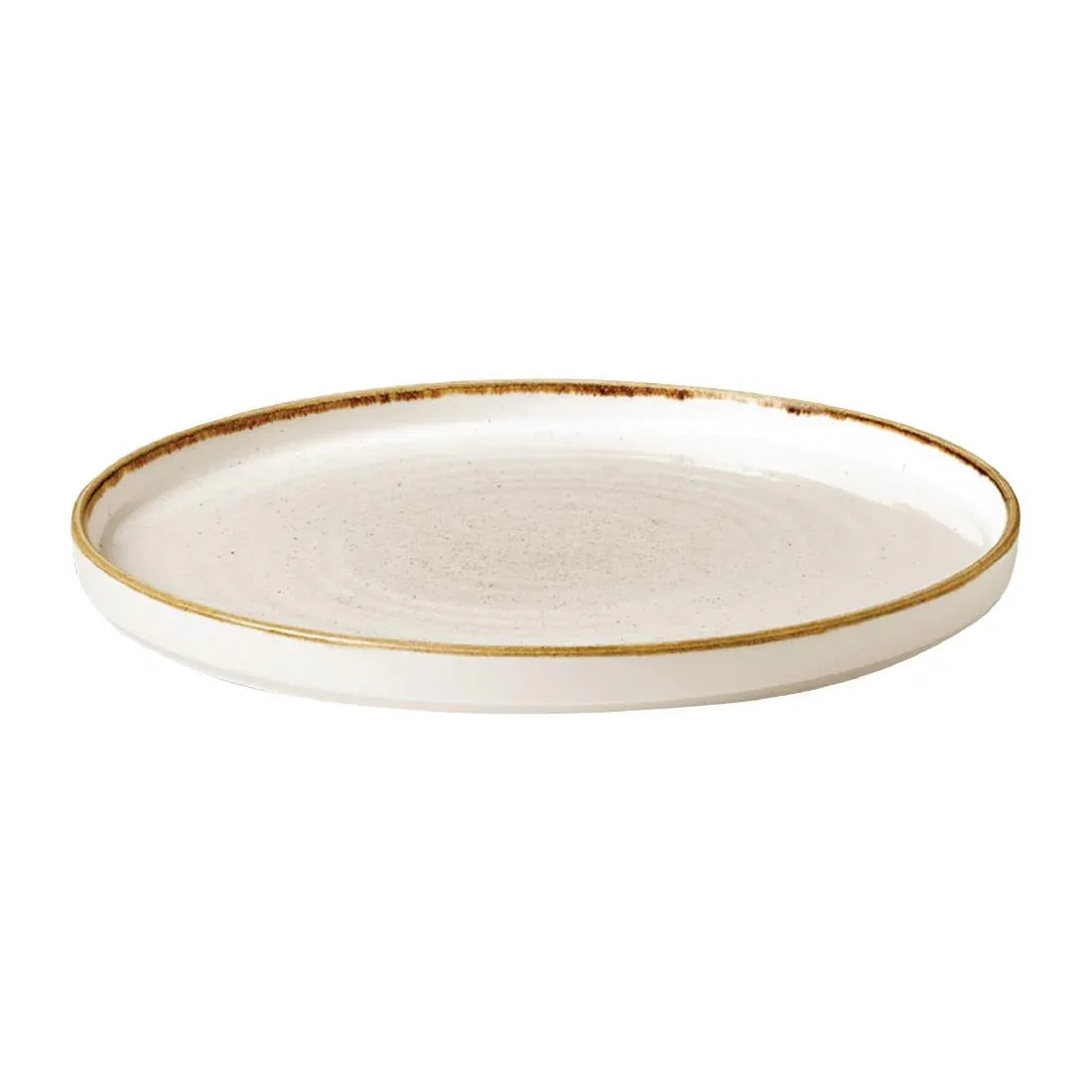 FC161 Churchill Stonecast Walled Chefs Plates Barley White 260mm (Pack of 6) - JD Catering Equipment Solutions Ltd