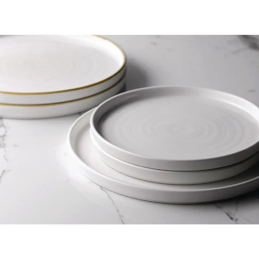 FC162 Churchill Stonecast Walled Chefs Plates Barley White 210mm (Pack of 6) - JD Catering Equipment Solutions Ltd