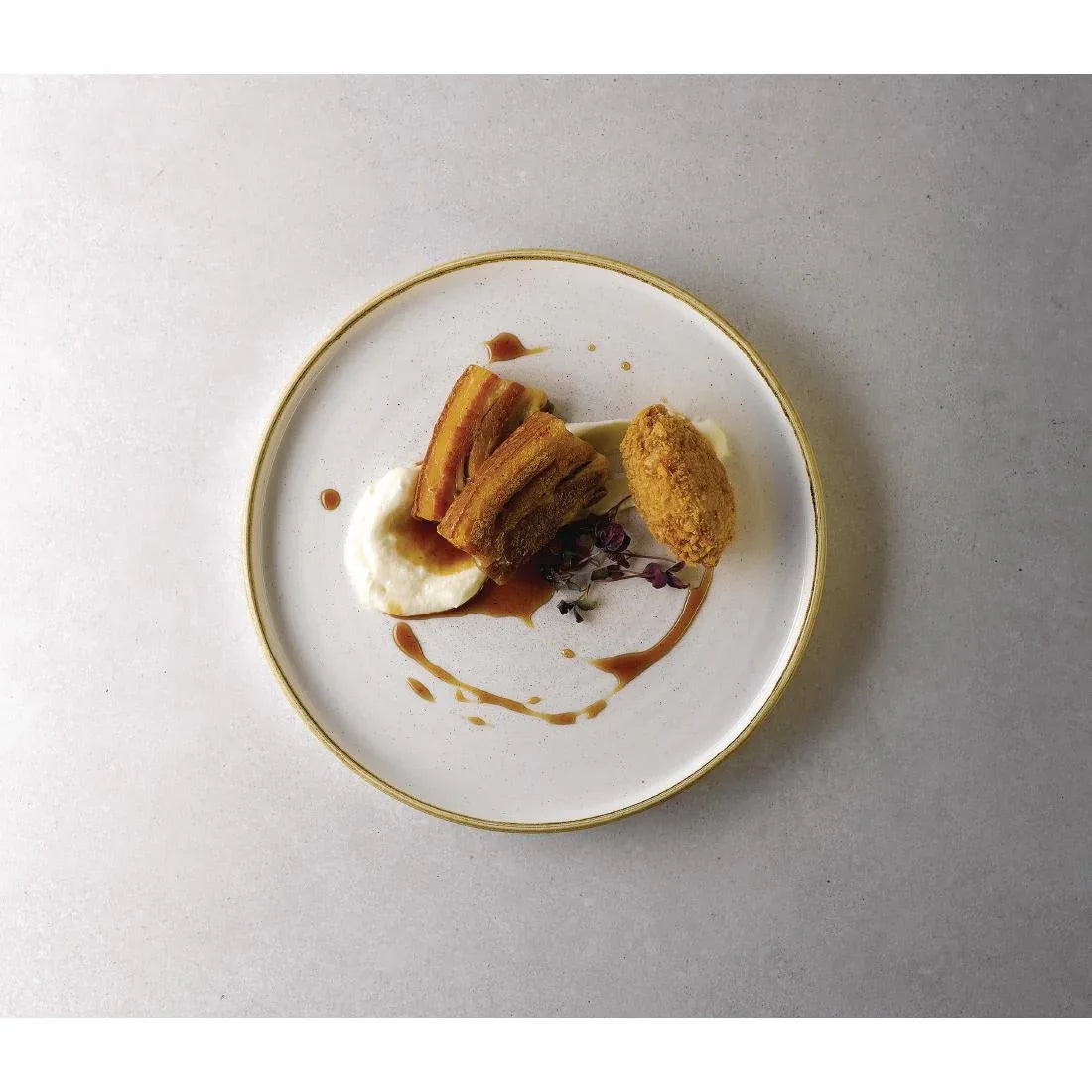 FC162 Churchill Stonecast Walled Chefs Plates Barley White 210mm (Pack of 6) - JD Catering Equipment Solutions Ltd