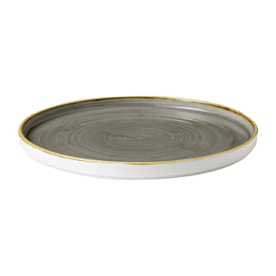 FC163 Churchill Stonecast Walled Chefs Plates Peppercorn Grey 260mm (Pack of 6) JD Catering Equipment Solutions Ltd