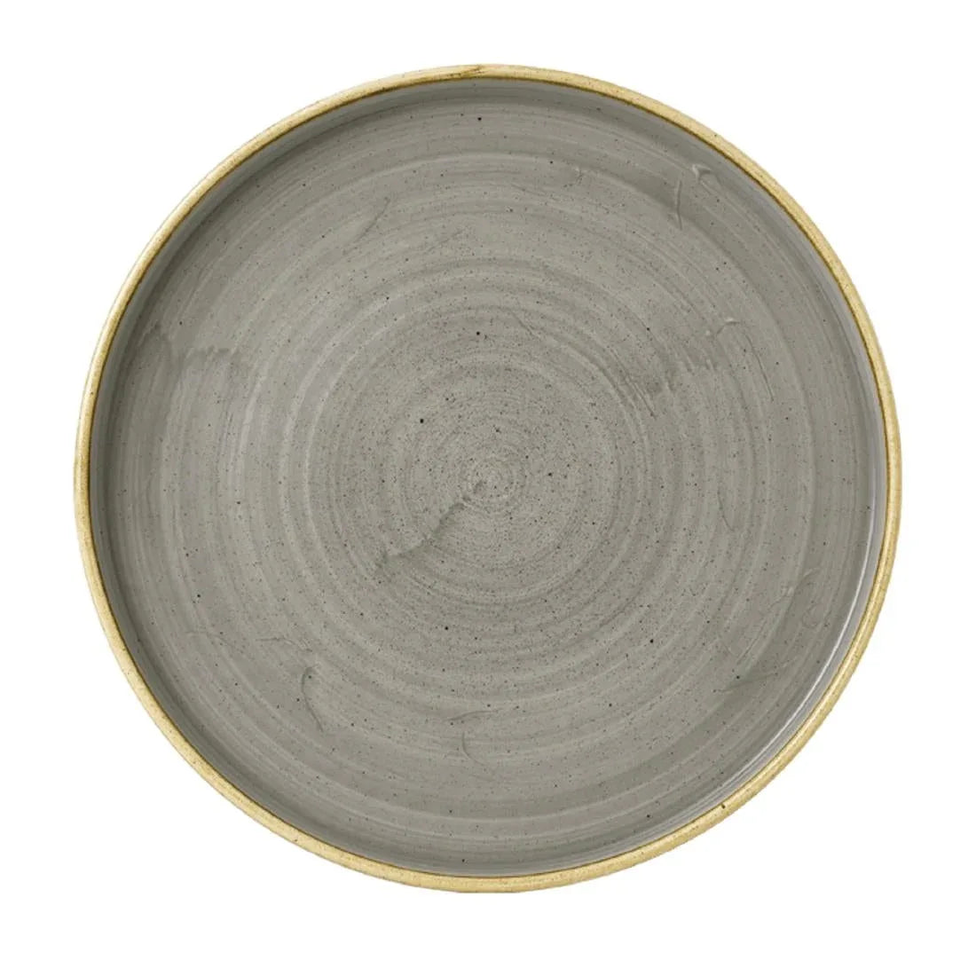 FC163 Churchill Stonecast Walled Chefs Plates Peppercorn Grey 260mm (Pack of 6) - JD Catering Equipment Solutions Ltd