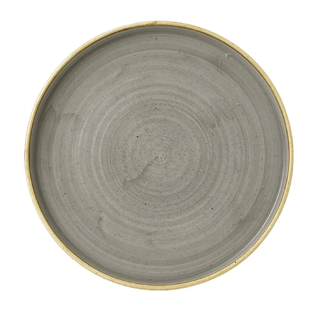 FC164 Churchill Stonecast Walled Chefs Plates Peppercorn Grey 210mm (Pack of 6) - JD Catering Equipment Solutions Ltd