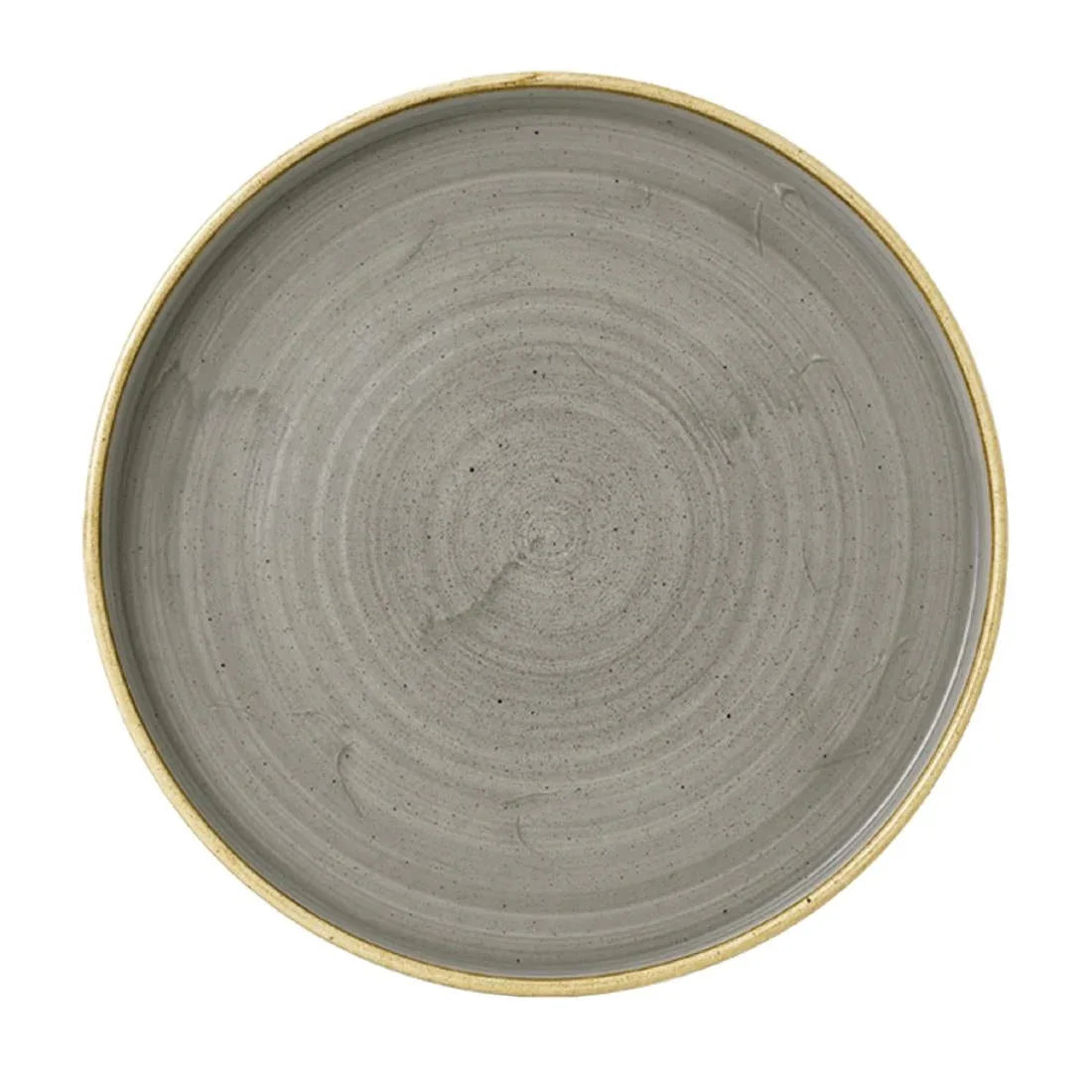 FC164 Churchill Stonecast Walled Chefs Plates Peppercorn Grey 210mm (Pack of 6) - JD Catering Equipment Solutions Ltd