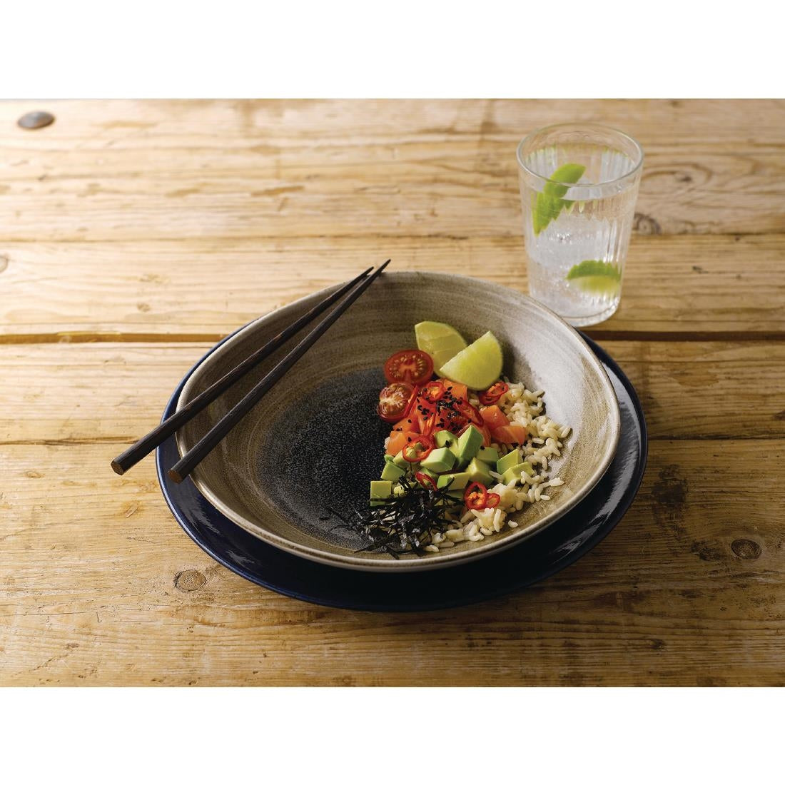 FC181 Churchill Stonecast Aqueous Organic Round Bowls Bayou Taupe 253mm (Pack of 12) JD Catering Equipment Solutions Ltd