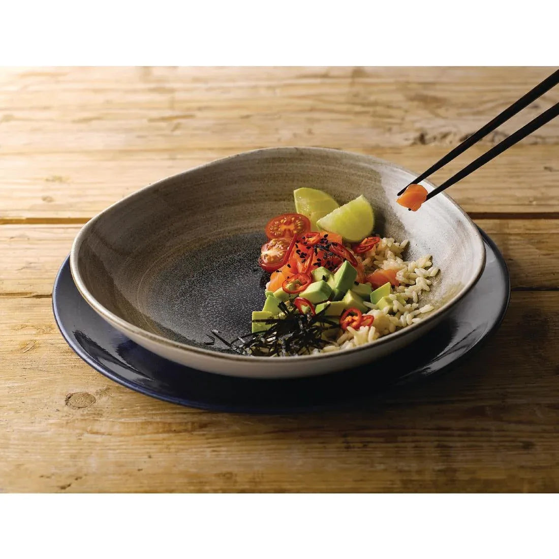 FC181 Churchill Stonecast Aqueous Organic Round Bowls Bayou Taupe 253mm (Pack of 12) - JD Catering Equipment Solutions Ltd