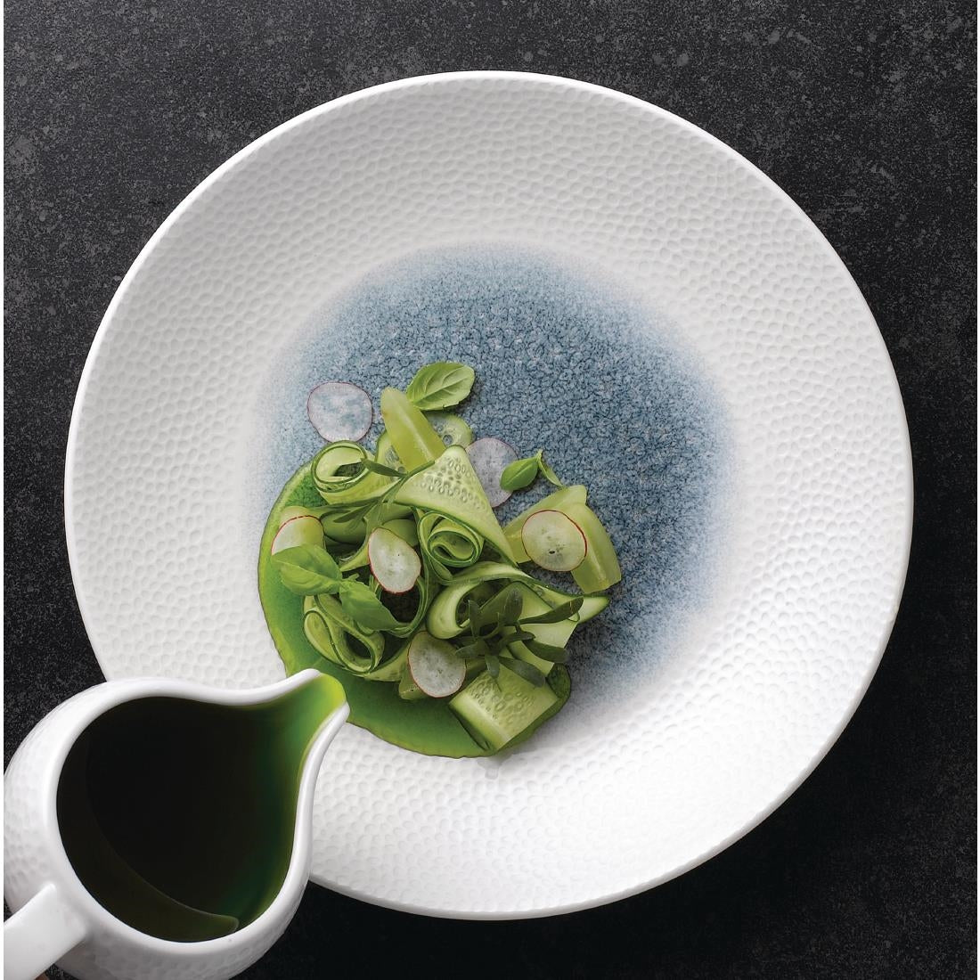 FC185 Churchill Isla Centre Print Deep Coupe Plates Topaz Blue 255mm (Pack of 12) JD Catering Equipment Solutions Ltd