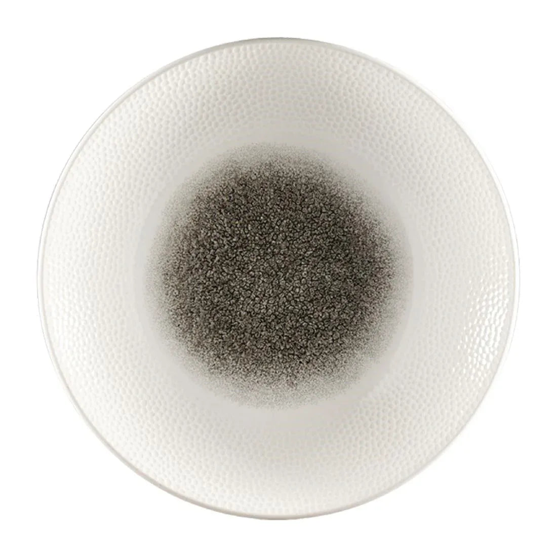 FC187 Churchill Isla Centre Print Deep Coupe Plates Quartz Black 255mm (Pack of 12) - JD Catering Equipment Solutions Ltd