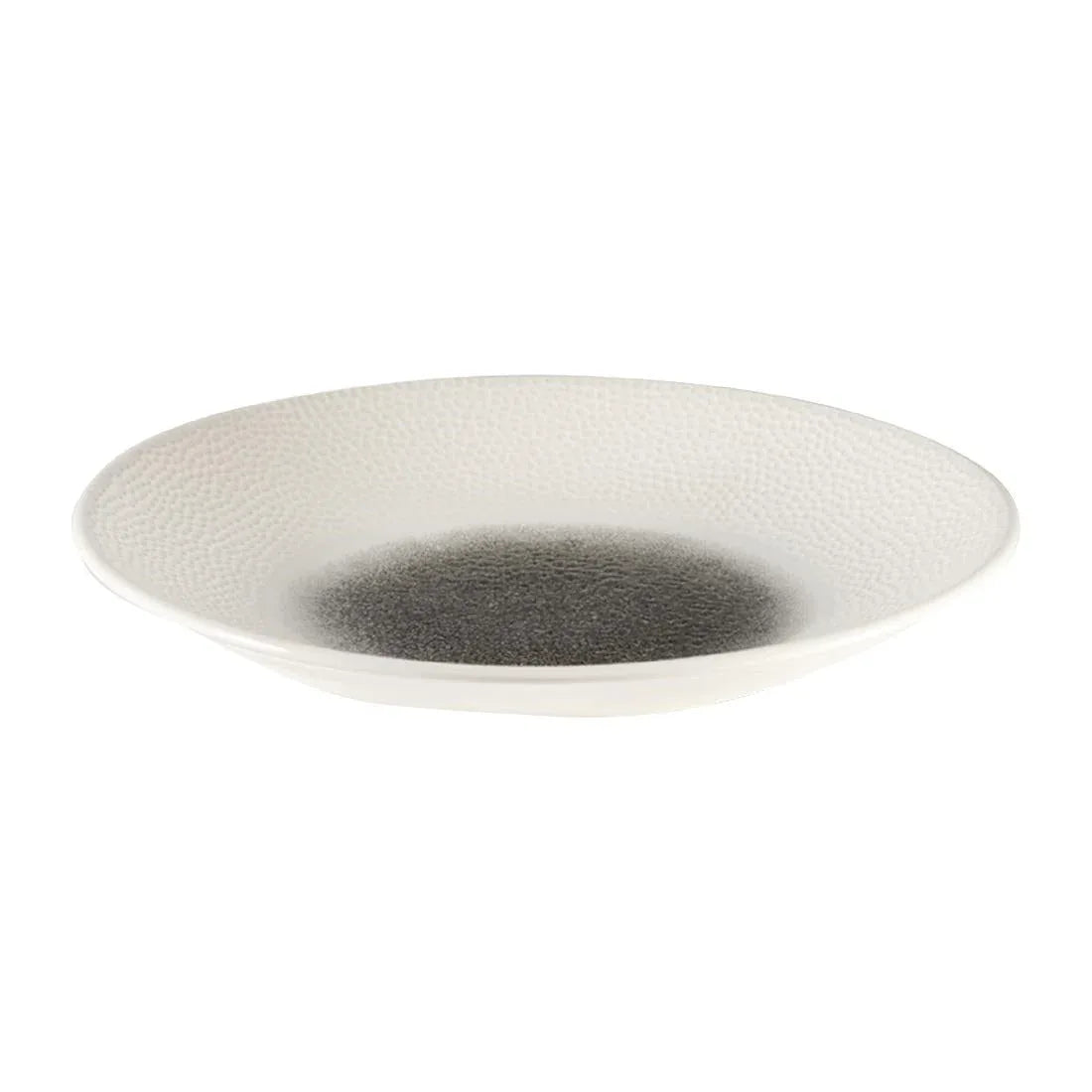 FC187 Churchill Isla Centre Print Deep Coupe Plates Quartz Black 255mm (Pack of 12) - JD Catering Equipment Solutions Ltd