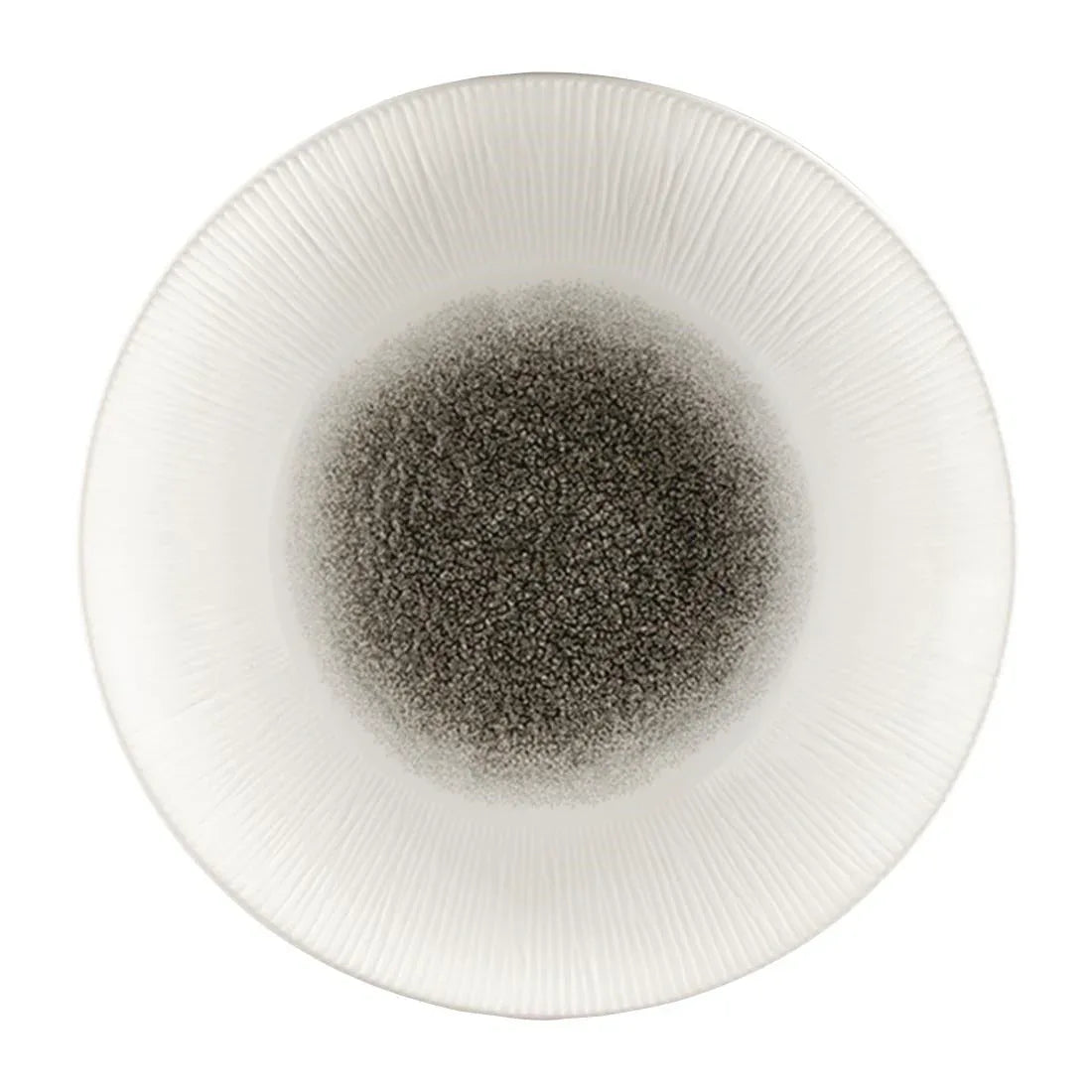 FC190 Churchill Bamboo Centre Print Deep Coupe Plates Quartz Black 281mm (Pack of 12) - JD Catering Equipment Solutions Ltd