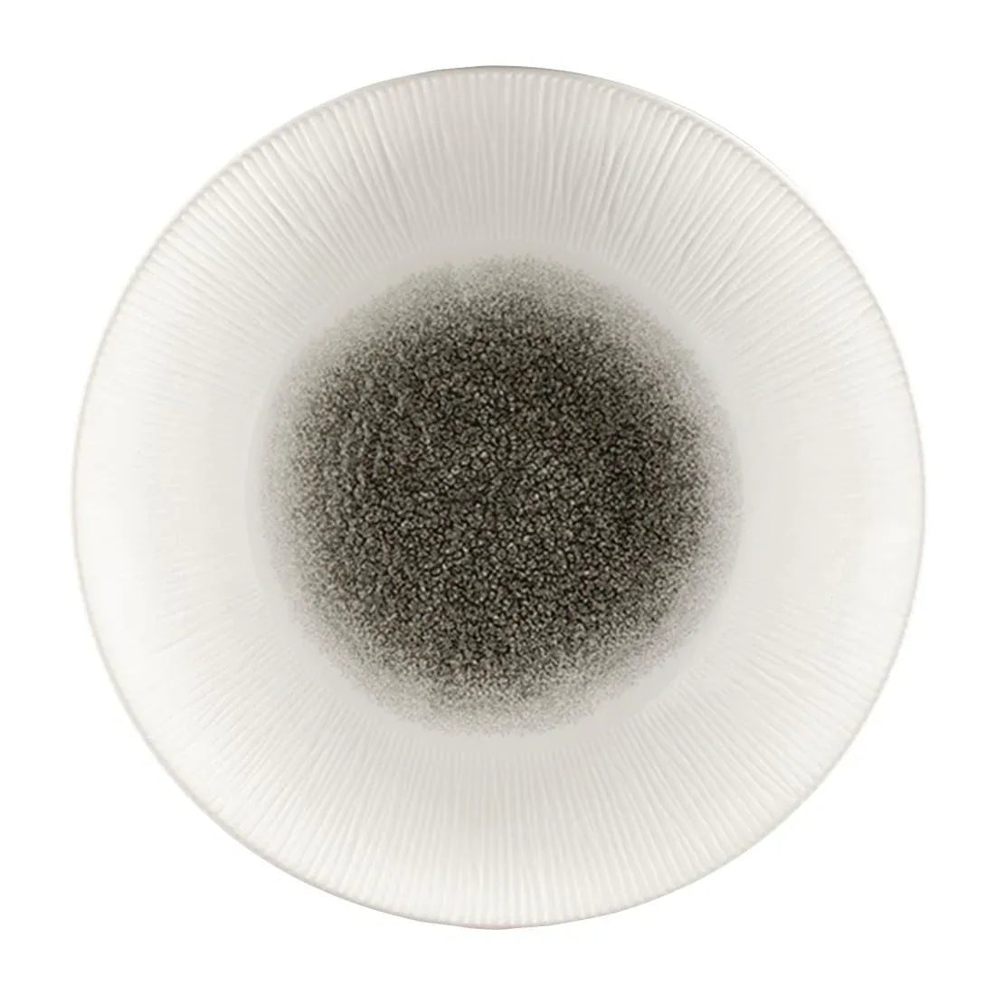 FC190 Churchill Bamboo Centre Print Deep Coupe Plates Quartz Black 281mm (Pack of 12) - JD Catering Equipment Solutions Ltd
