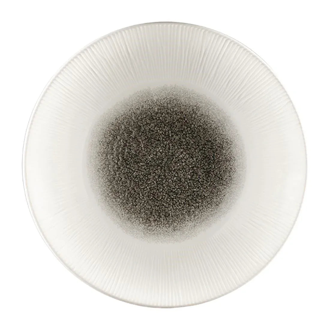 FC191 Churchill Bamboo Centre Print Deep Coupe Plates Quartz Black 255mm (Pack of 12) - JD Catering Equipment Solutions Ltd