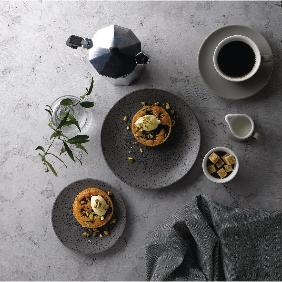 FC192 Churchill Menu Shades Caldera Coupe Plates Flint Grey 270mm (Pack of 6) JD Catering Equipment Solutions Ltd