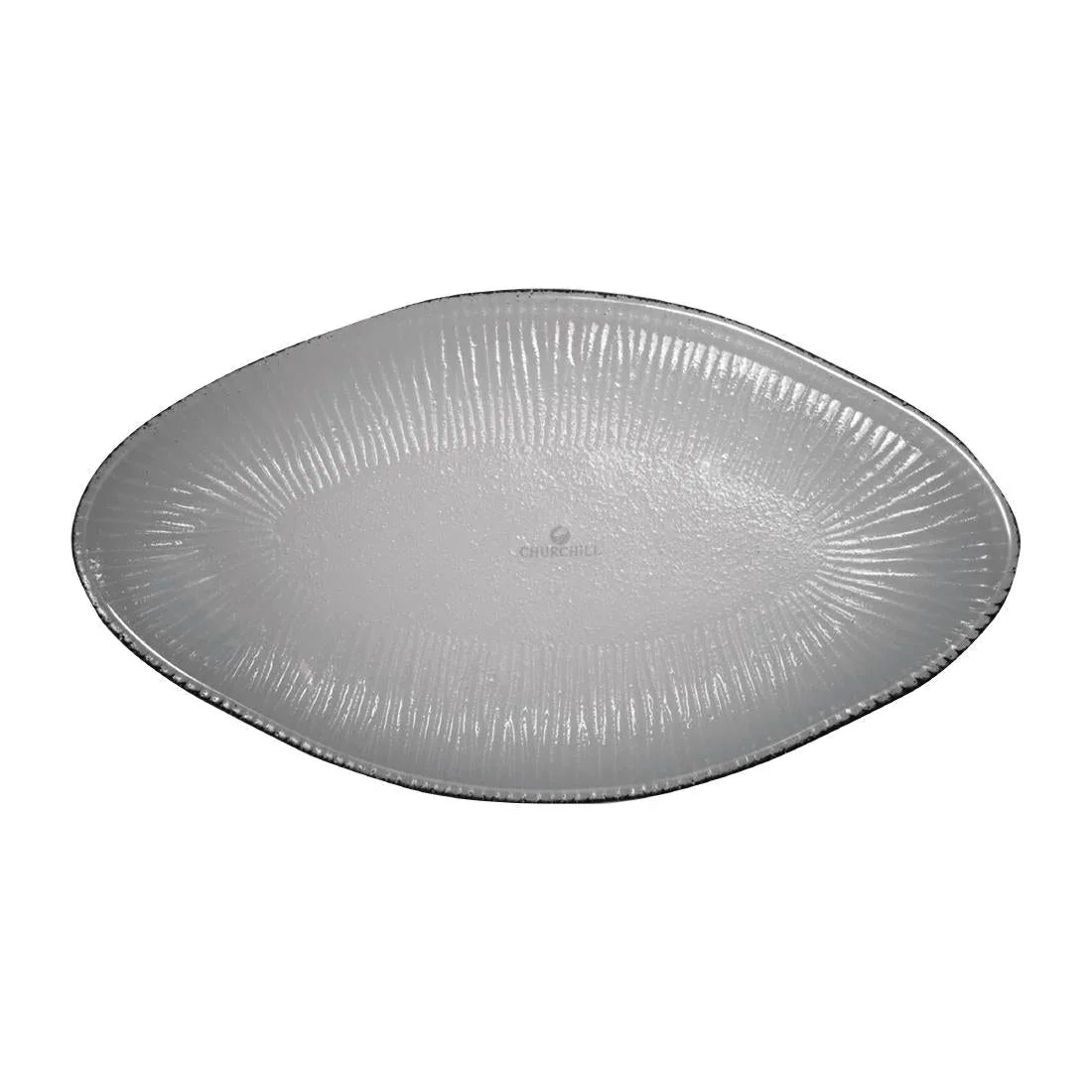 FC205 Churchill Bamboo Organic Oval Glass Platter Dusk 295 x 162mm (Pack of 6) - JD Catering Equipment Solutions Ltd