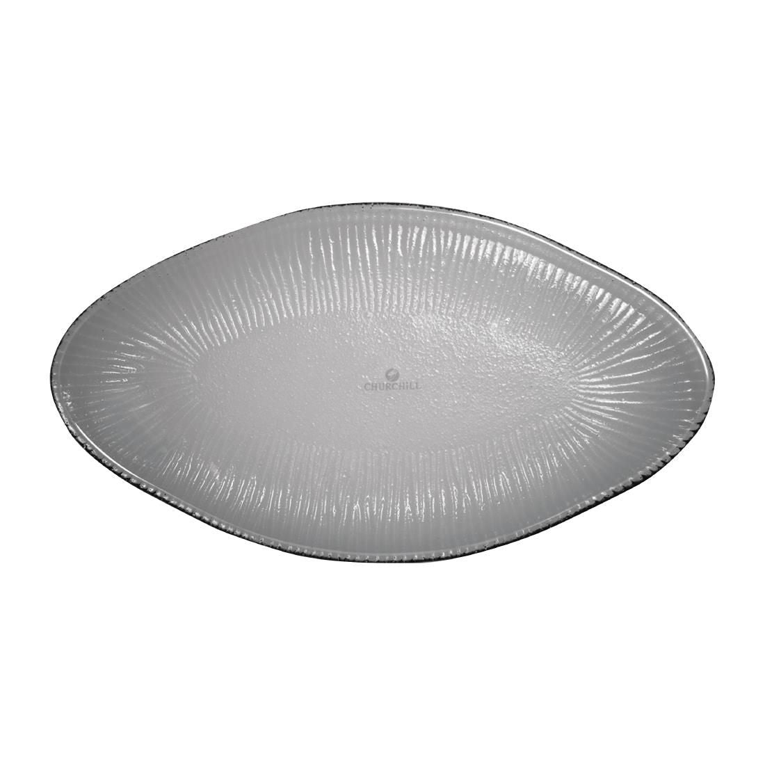 FC205 Churchill Bamboo Organic Oval Glass Platter Dusk 295 x 162mm (Pack of 6) JD Catering Equipment Solutions Ltd