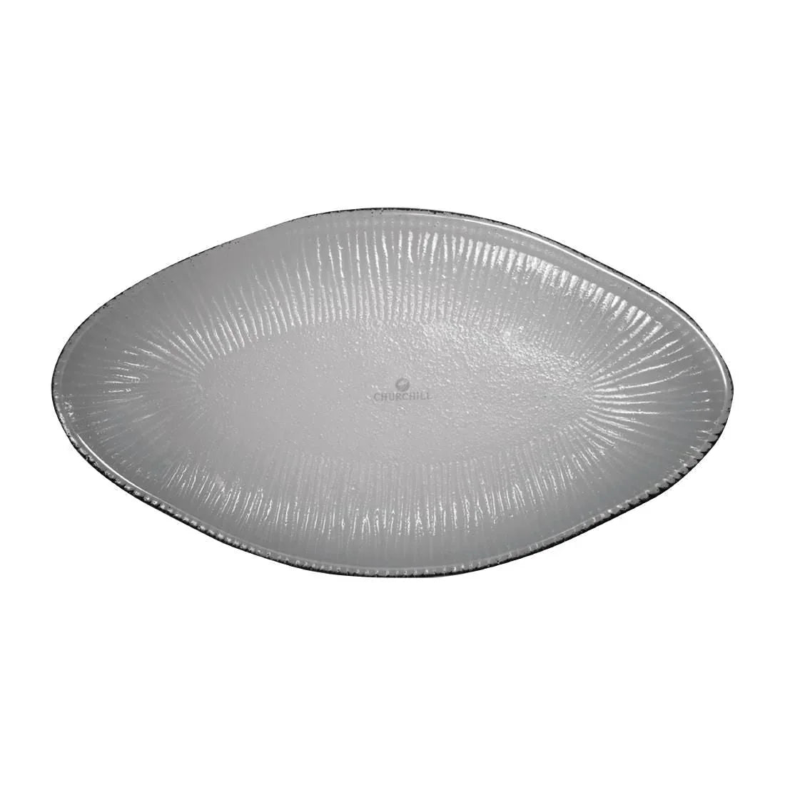 FC205 Churchill Bamboo Organic Oval Glass Platter Dusk 295 x 162mm (Pack of 6) - JD Catering Equipment Solutions Ltd