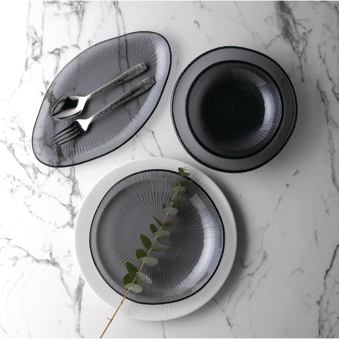 FC206 Churchill Bamboo Organic Glass Plate Dusk 225mm (Pack of 6) JD Catering Equipment Solutions Ltd