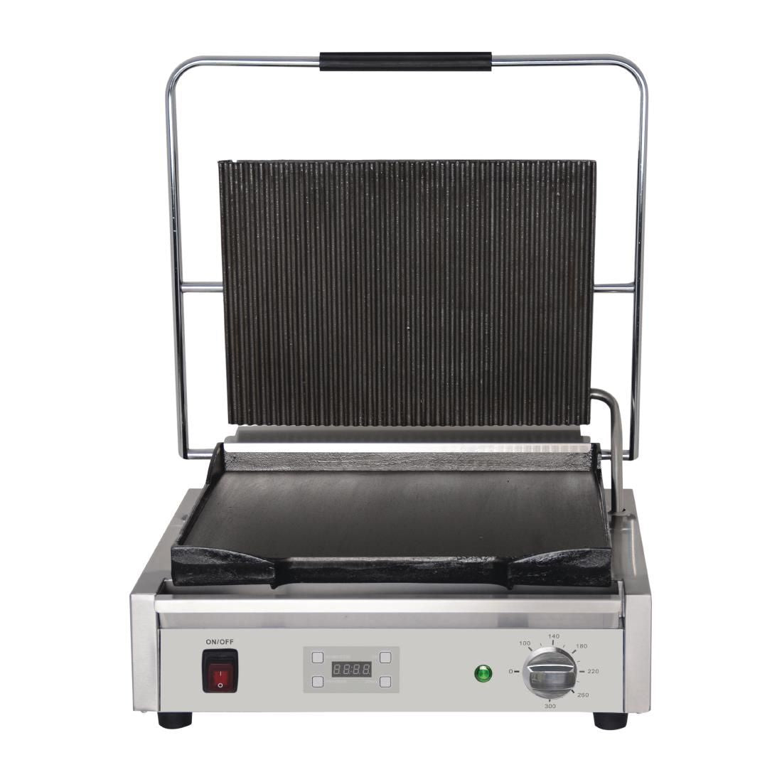 FC382 Buffalo Large Ribbed Top Contact Grill JD Catering Equipment Solutions Ltd