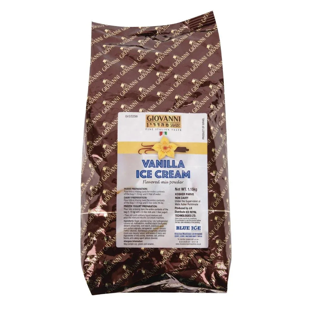 FC388 Blue Ice Soft Serve Ice Cream Mix Powder Vanilla 1kg (Pack of 12) - JD Catering Equipment Solutions Ltd