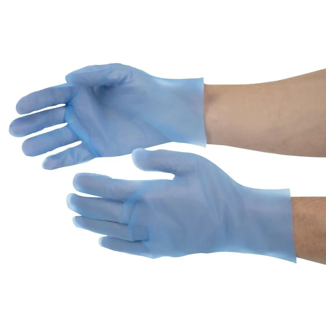 FC488-L Nisbets Essentials Powder-Free TPE Gloves Blue L (Pack of 200) JD Catering Equipment Solutions Ltd