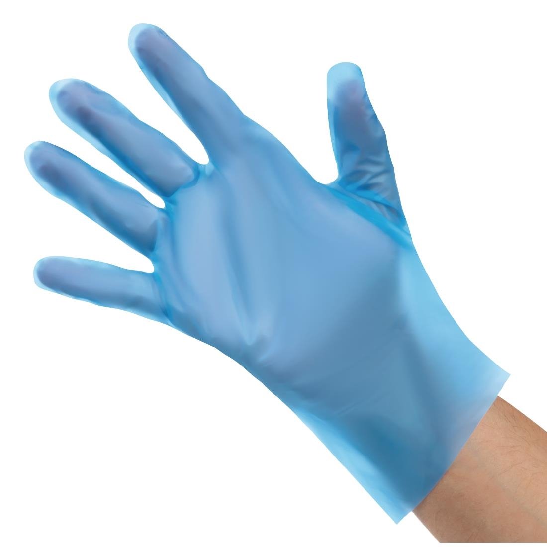 FC488-M Nisbets Essentials Powder-Free TPE Gloves Blue M (Pack of 200) JD Catering Equipment Solutions Ltd