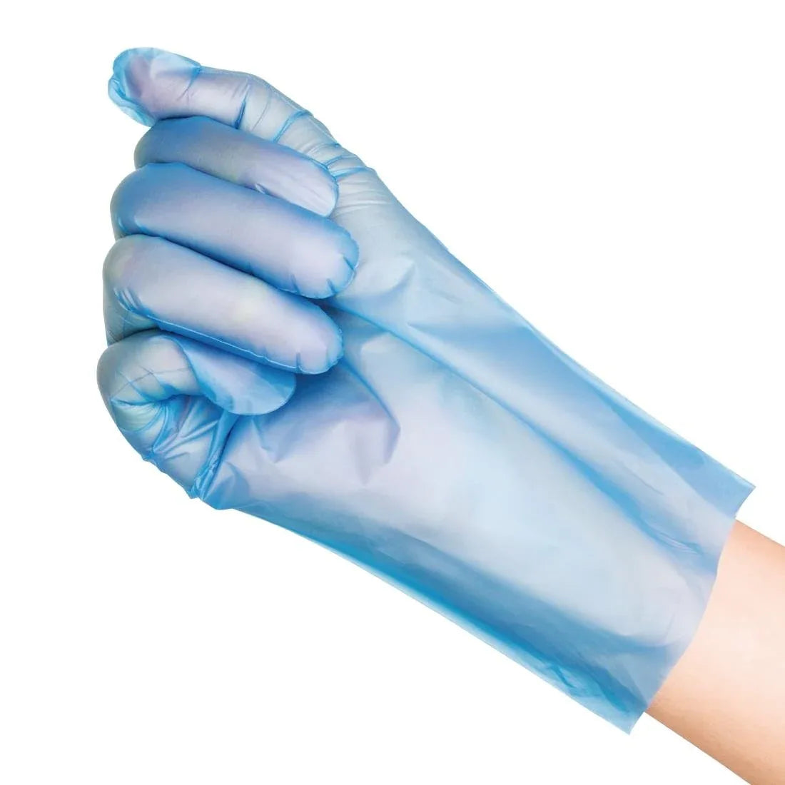 FC488-XL Nisbets Essentials Powder-Free TPE Gloves Blue XL (Pack of 200) - JD Catering Equipment Solutions Ltd