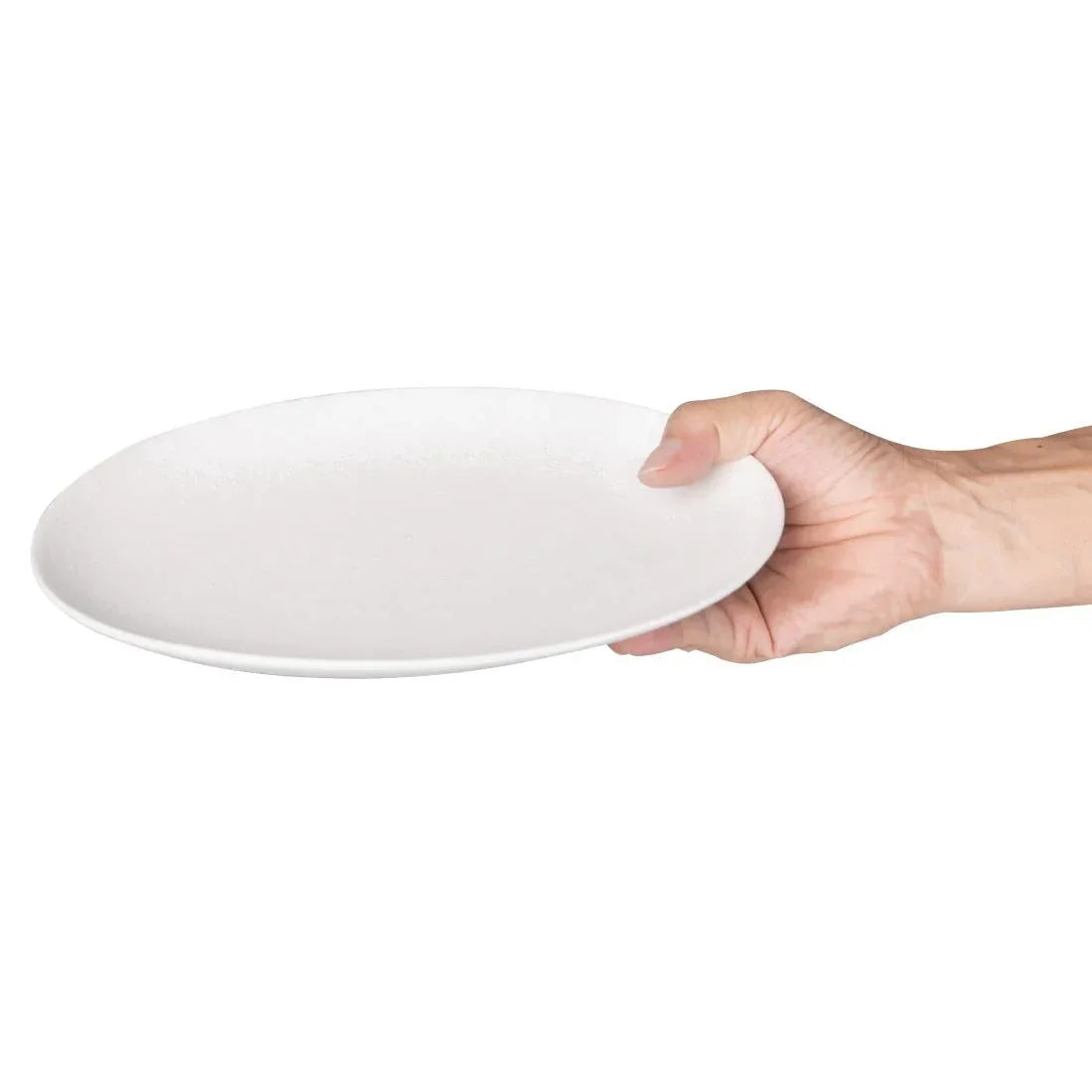 FD015 Olympia Salina Oval Plates 250mm (Pack of 4) - JD Catering Equipment Solutions Ltd