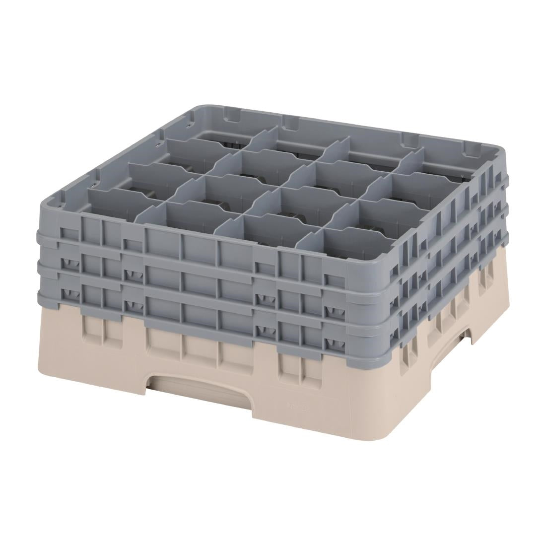 FD065 Cambro Camrack Beige 16 Compartments Max Glass Height 196mm JD Catering Equipment Solutions Ltd