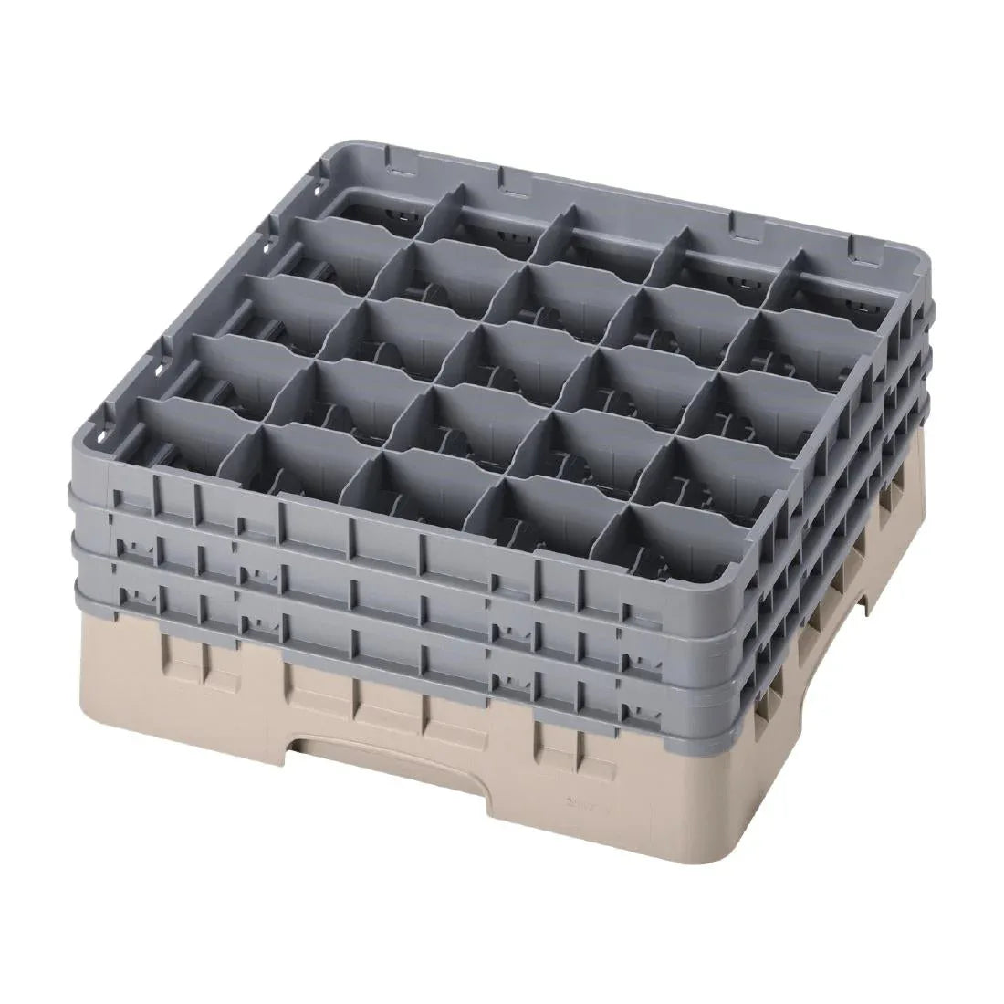FD072 Cambro Camrack Beige 25 Compartments Max Glass Height 196mm - JD Catering Equipment Solutions Ltd