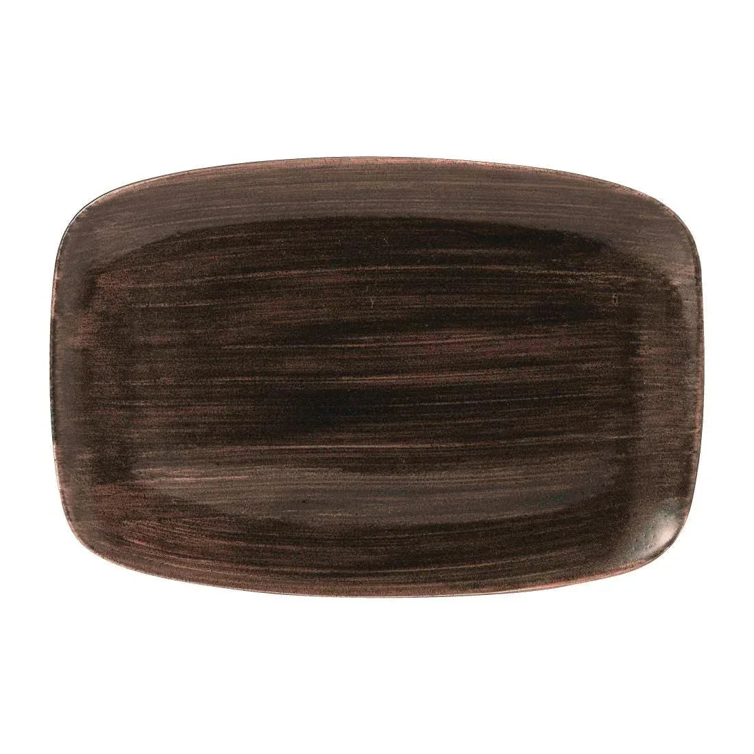 FD815 Churchill Stonecast Patina Oblong Plates Iron Black 343x235mm (Pack of 6) - JD Catering Equipment Solutions Ltd