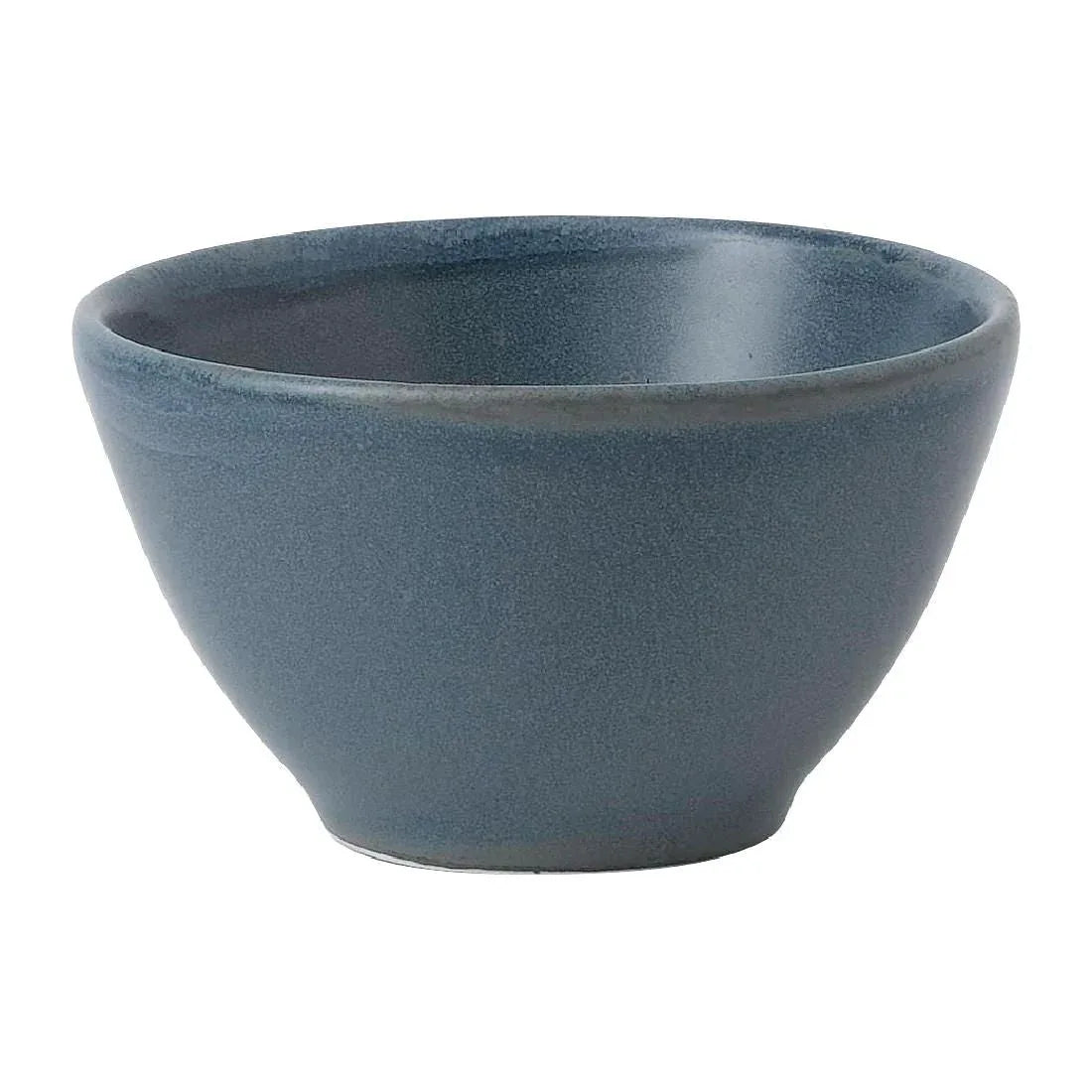 FD827 Churchill Nourish Oslo Blue Contour Dip Pot 4oz (Box 12) (Direct) - JD Catering Equipment Solutions Ltd