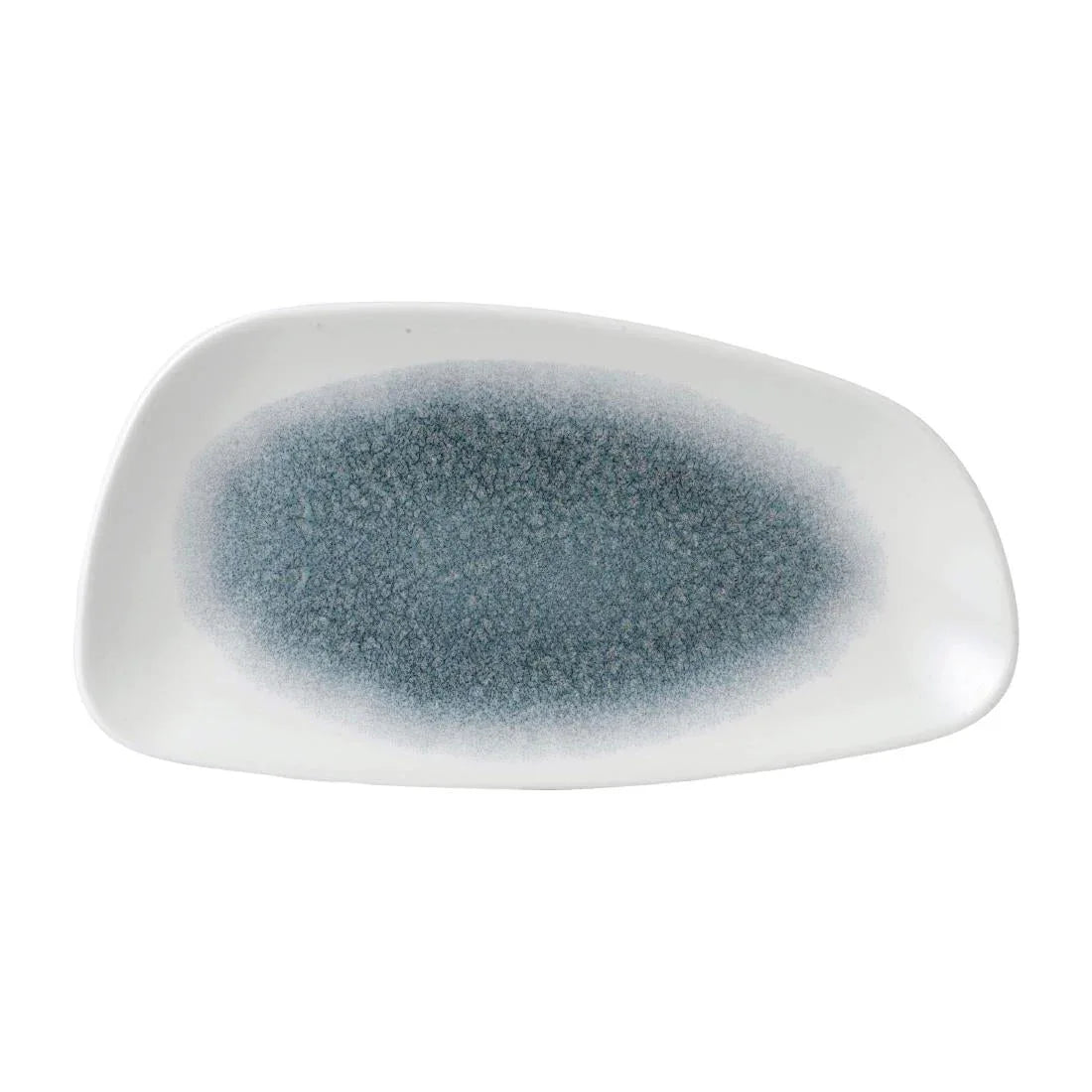 FD831 Churchill Raku Geo Plates Topaz Blue 298x143mm (Pack of 12) - JD Catering Equipment Solutions Ltd