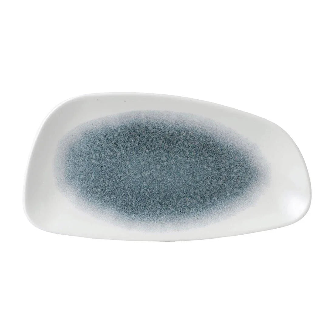 FD831 Churchill Raku Geo Plates Topaz Blue 298x143mm (Pack of 12) - JD Catering Equipment Solutions Ltd