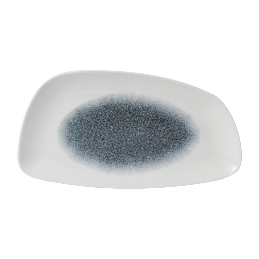 FD832 Churchill Raku Geo Plates Topaz Blue 346x171mm (Pack of 6) JD Catering Equipment Solutions Ltd