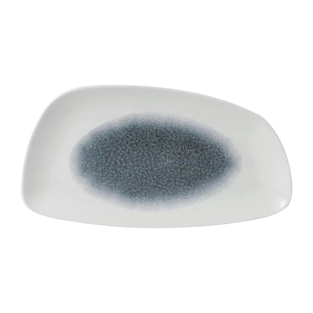 FD832 Churchill Raku Geo Plates Topaz Blue 346x171mm (Pack of 6) - JD Catering Equipment Solutions Ltd