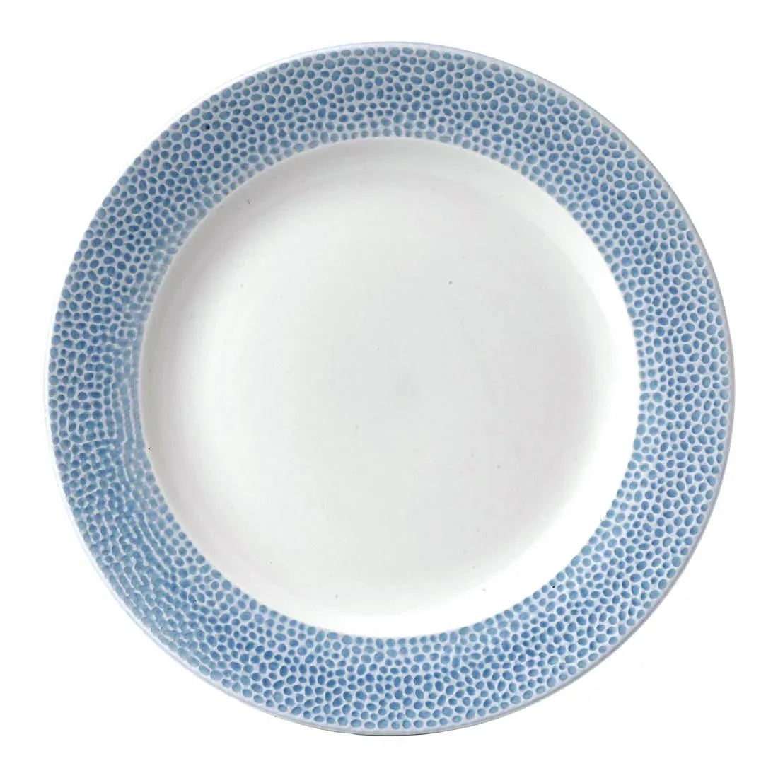 FD835 Churchill Isla Spinwash Ocean Blue Profile Footed Plate 260mm (Pack of 12) - JD Catering Equipment Solutions Ltd