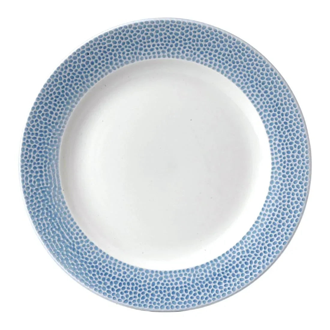 FD835 Churchill Isla Spinwash Ocean Blue Profile Footed Plate 260mm (Pack of 12) - JD Catering Equipment Solutions Ltd