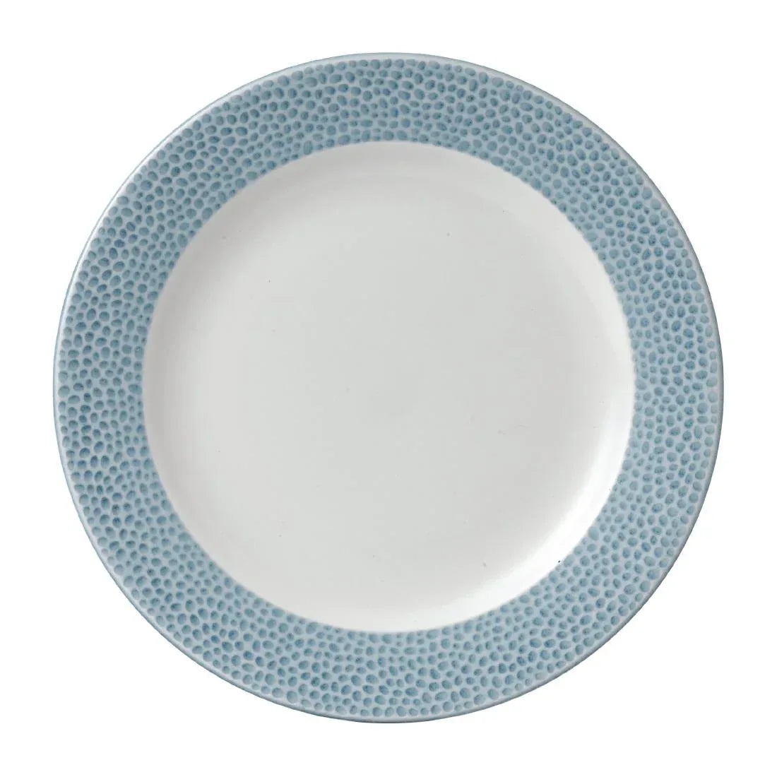 FD838 Churchill Isla Spinwash Profile Footed Plates Ocean Blue 232mm (Pack of 12) - JD Catering Equipment Solutions Ltd