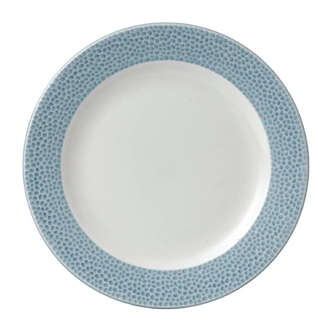 FD838 Churchill Isla Spinwash Profile Footed Plates Ocean Blue 232mm (Pack of 12) - JD Catering Equipment Solutions Ltd