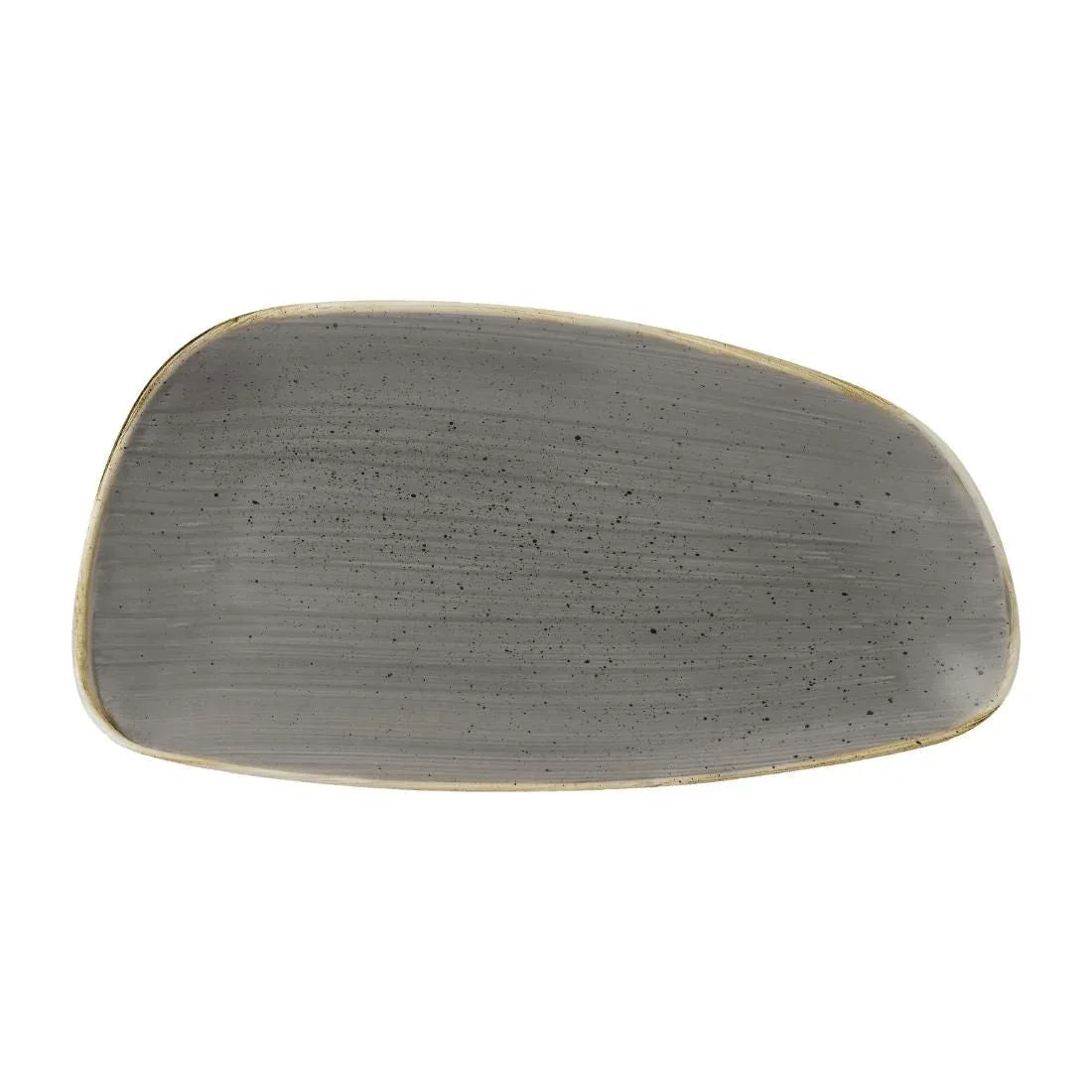 FD843 Churchill Stonecast Oval Plates Grey 300x146mm (Pack of 12) - JD Catering Equipment Solutions Ltd