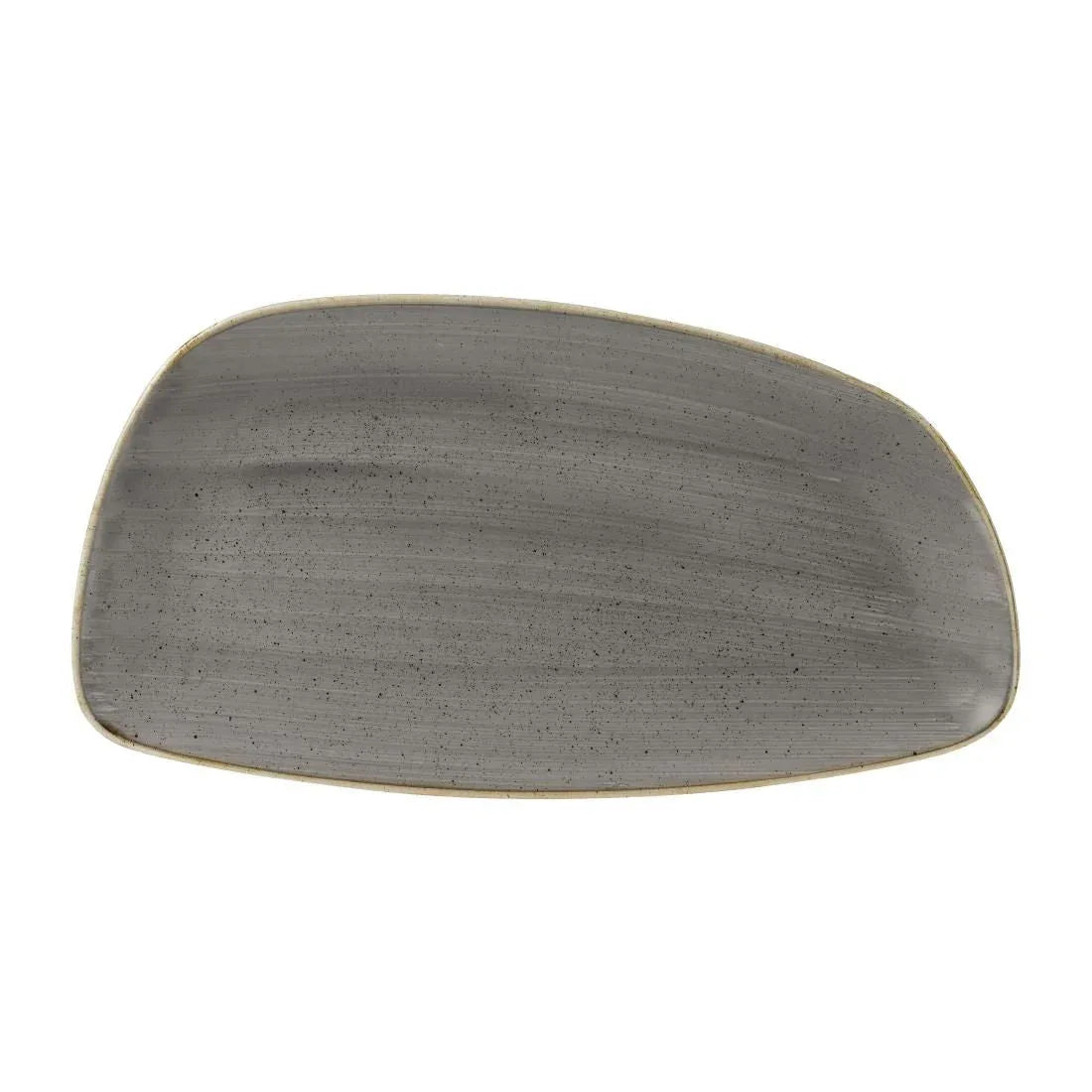 FD844 Churchill Stonecast Oval Plates Grey 349x171mm (Pack of 6) - JD Catering Equipment Solutions Ltd