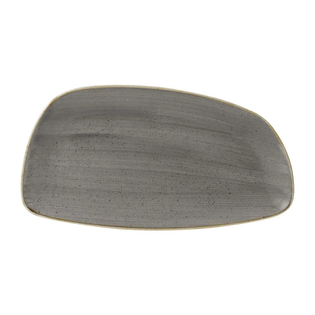 FD844 Churchill Stonecast Oval Plates Grey 349x171mm (Pack of 6) - JD Catering Equipment Solutions Ltd