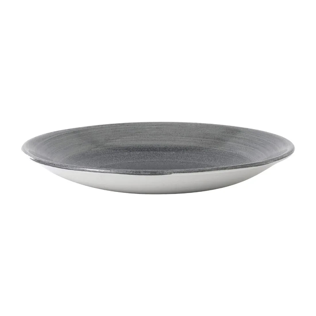 FD853 Churchill Stonecast Aqueous Deep Coupe Plates Grey 218mm (Pack of 12) - JD Catering Equipment Solutions Ltd