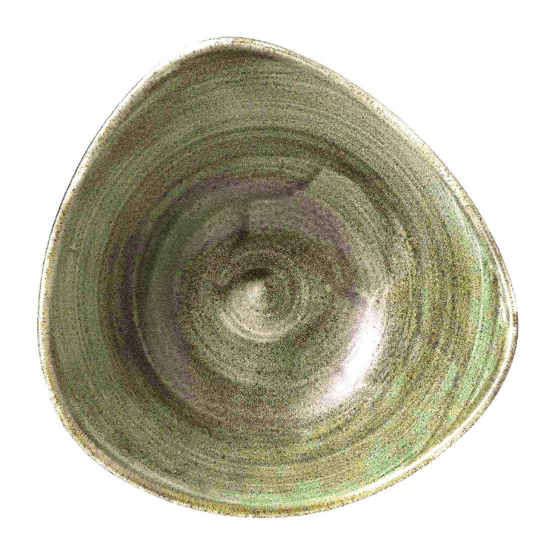 FD867 Churchill Stonecast Patina Lotus Bowl Burnished Green 178mm (Pack of 12) - JD Catering Equipment Solutions Ltd